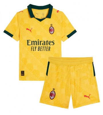 AC Milan Santiago Gimenez #7 Tredjetrøje Børn 2025-26 Kortærmet (+ Korte bukser)